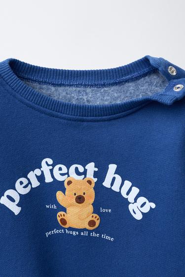 PRINTED BEAR SWEATSHIRT - Blue by Zara - Image 2