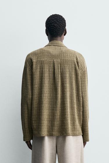 CHEMISE STRUCTURÉE EFFET FROISSÉ - Beige de Zara - Image 2