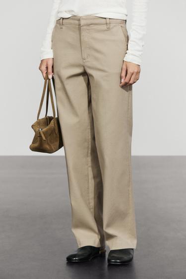 Stretch cotton blend pants — Beige 2