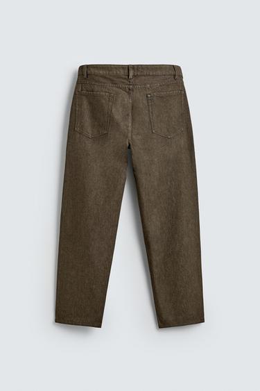 STRAIGHT-LEG JEANS - Light brown by Zara - Image 6