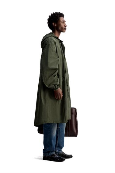 OVERSIZE FIT TECHNICAL PARKA - Khaki by Zara - Image 0