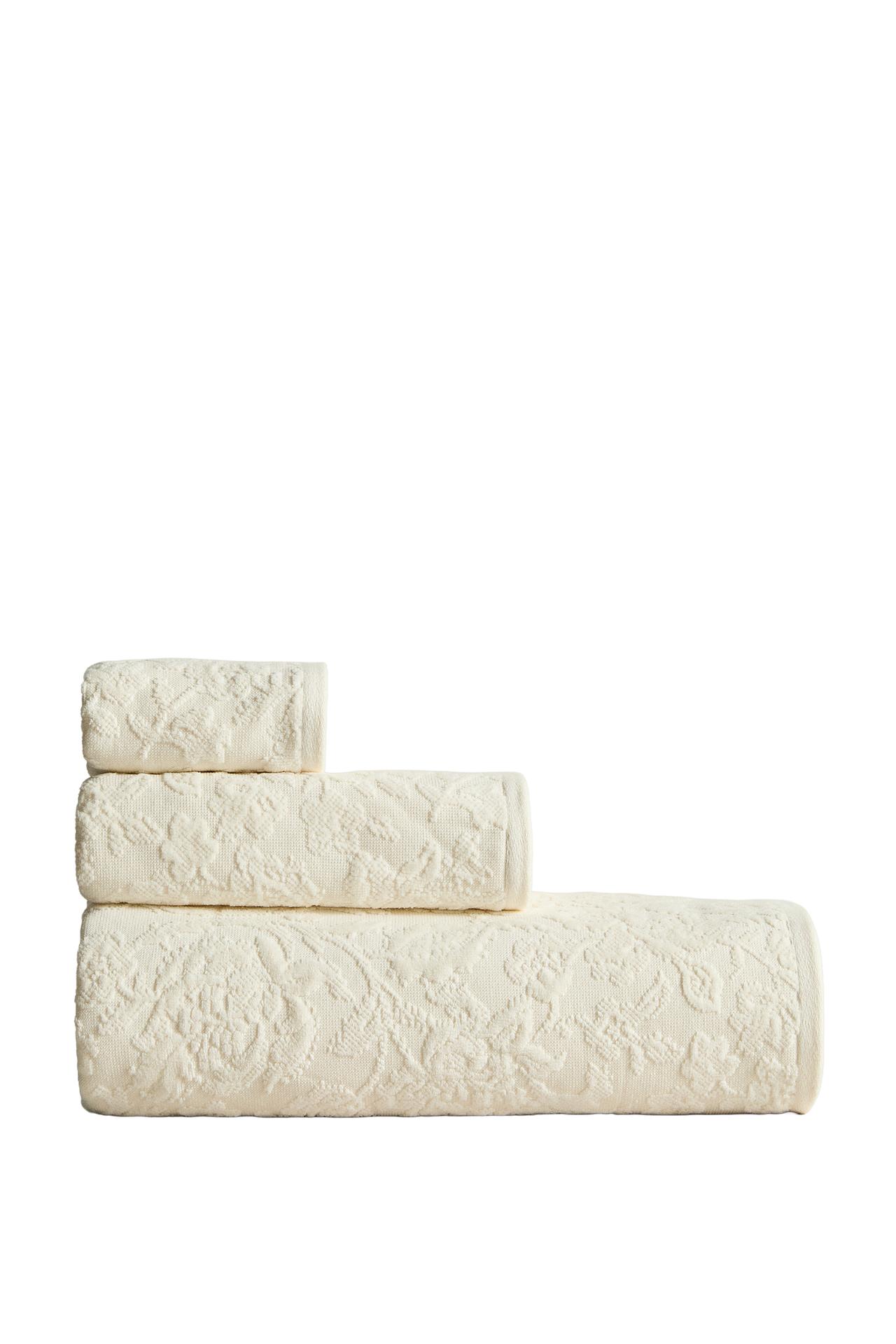 FLORAL JACQUARD BATH TOWEL