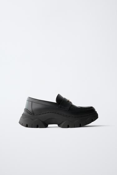 LOAFERS WITH BOW DETAIL - Black by Zara