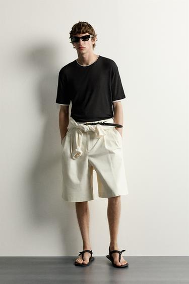 CONTRAST RELAXED FIT T-SHIRT - Black by Zara