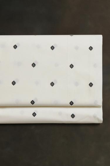 FLORAL PRINT FLAT SHEET - Oyster-white by Zara - Image 5