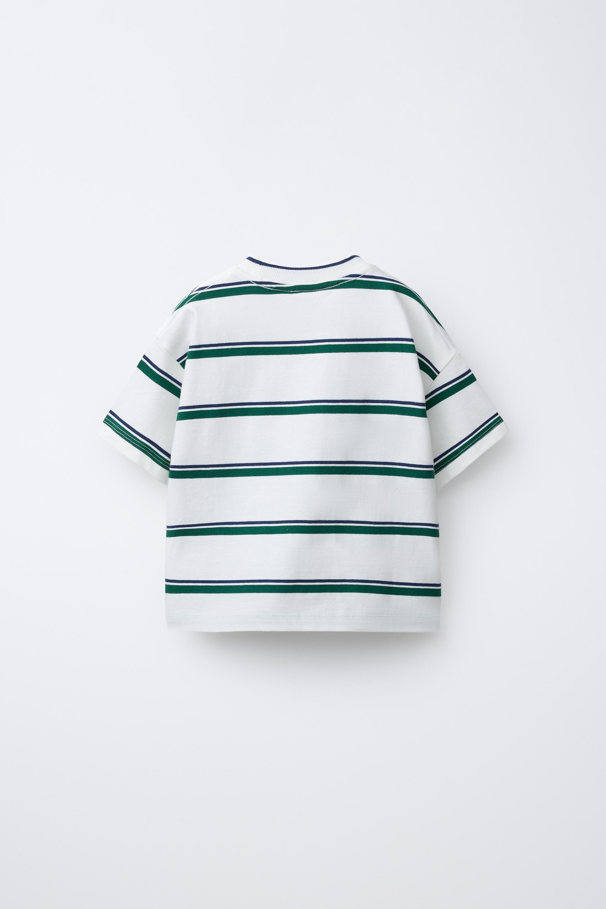 STRIPED T-SHIRT - Blue | ZARA United States
