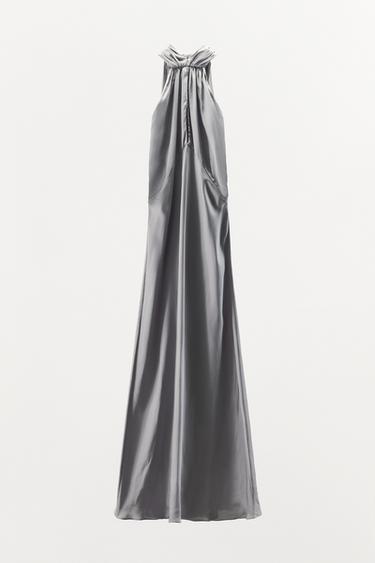 ROBE SATINÉE CAPE LIMITED EDITION - Gris de Zara - Image 6