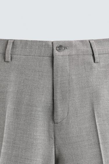 TEXTURED SUIT TROUSERS - Light grey by Zara - Image 6