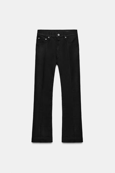 ZW COLLECTION BOOTCUT MID-RISE JEANS - Black by Zara