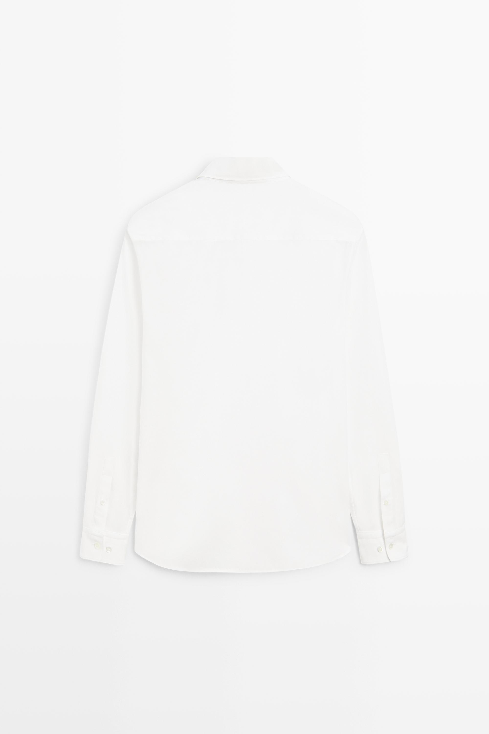 Chemise regular fit en twill mélangé 100 % coton