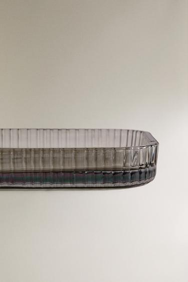 BOROSILICATE GLASS TRAY - Grey by Zara - Image 3