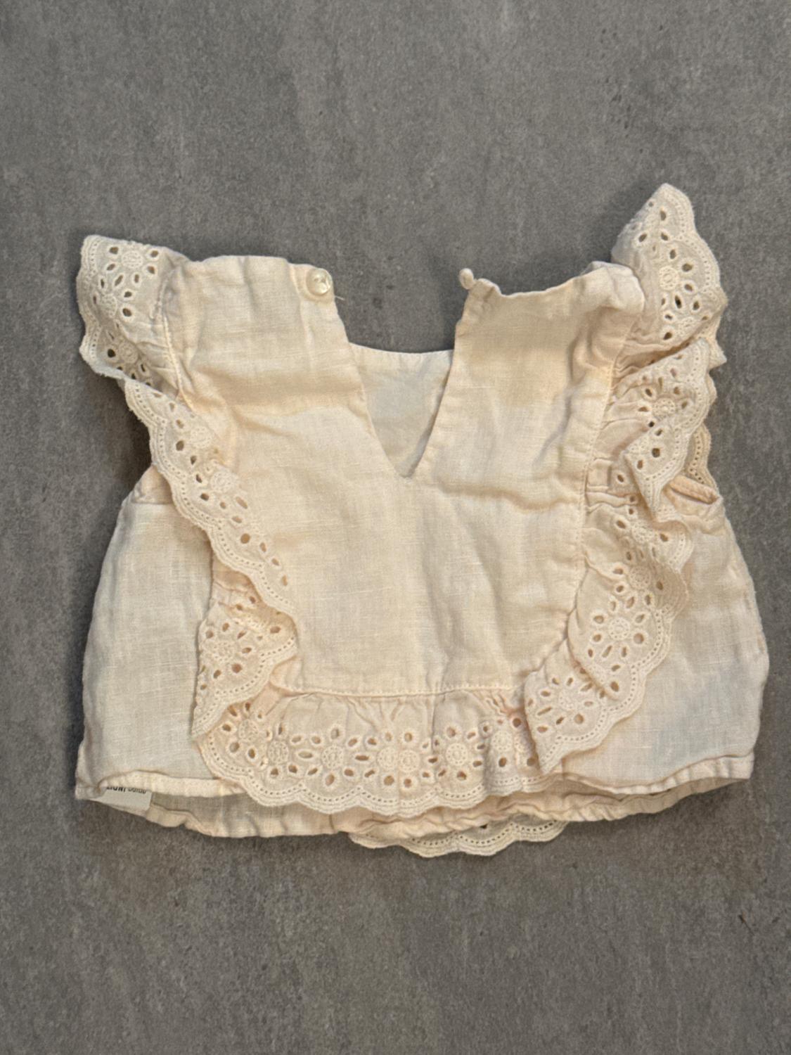 CAMISA LINO COMBINADA PUNTILLA - Image 2
