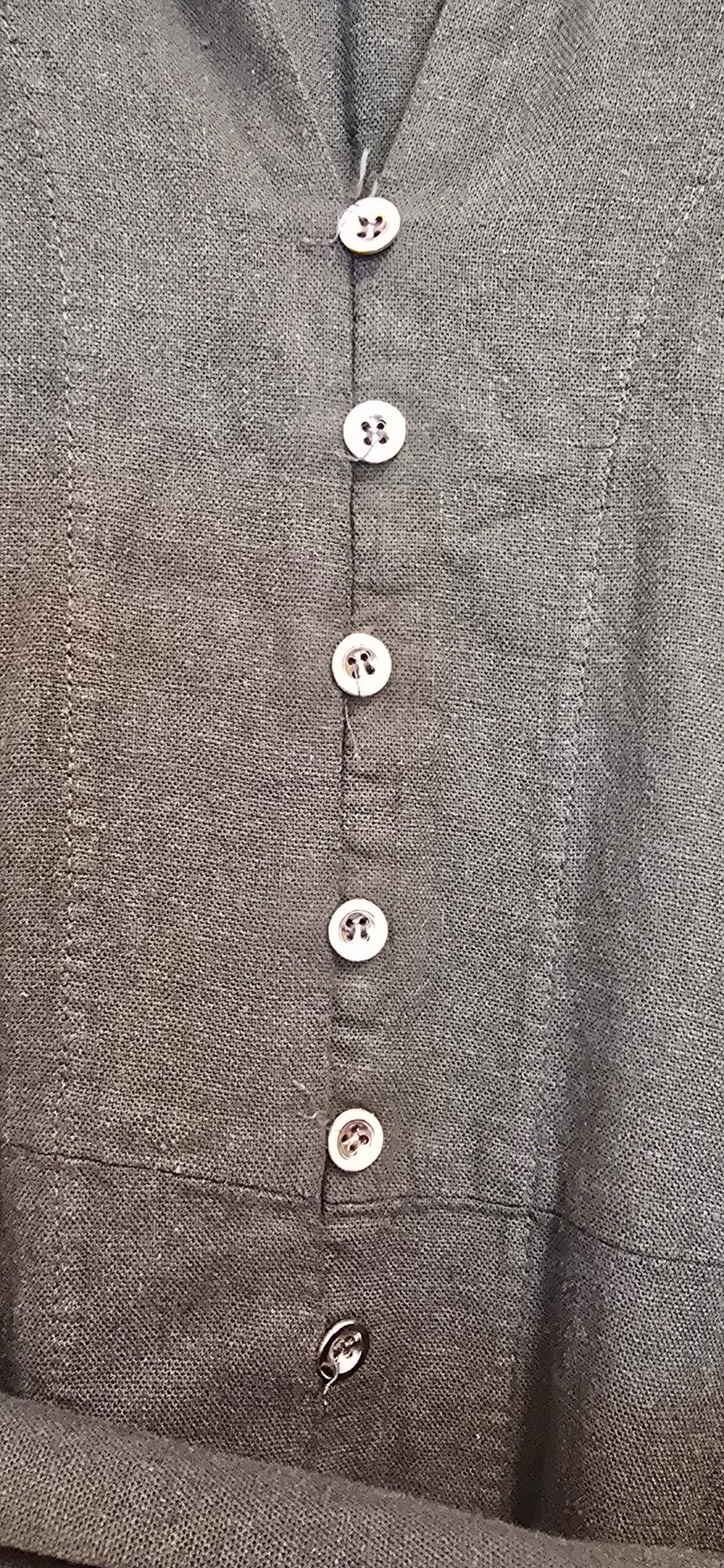 LINEN BLEND MIDI SHIRT DRESS - Image 5