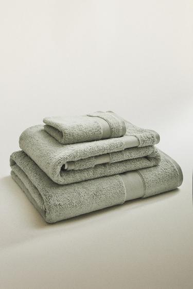 TOALHA DE BANHO ALGODÃO PREMIUM - Azul / Verde da Zara