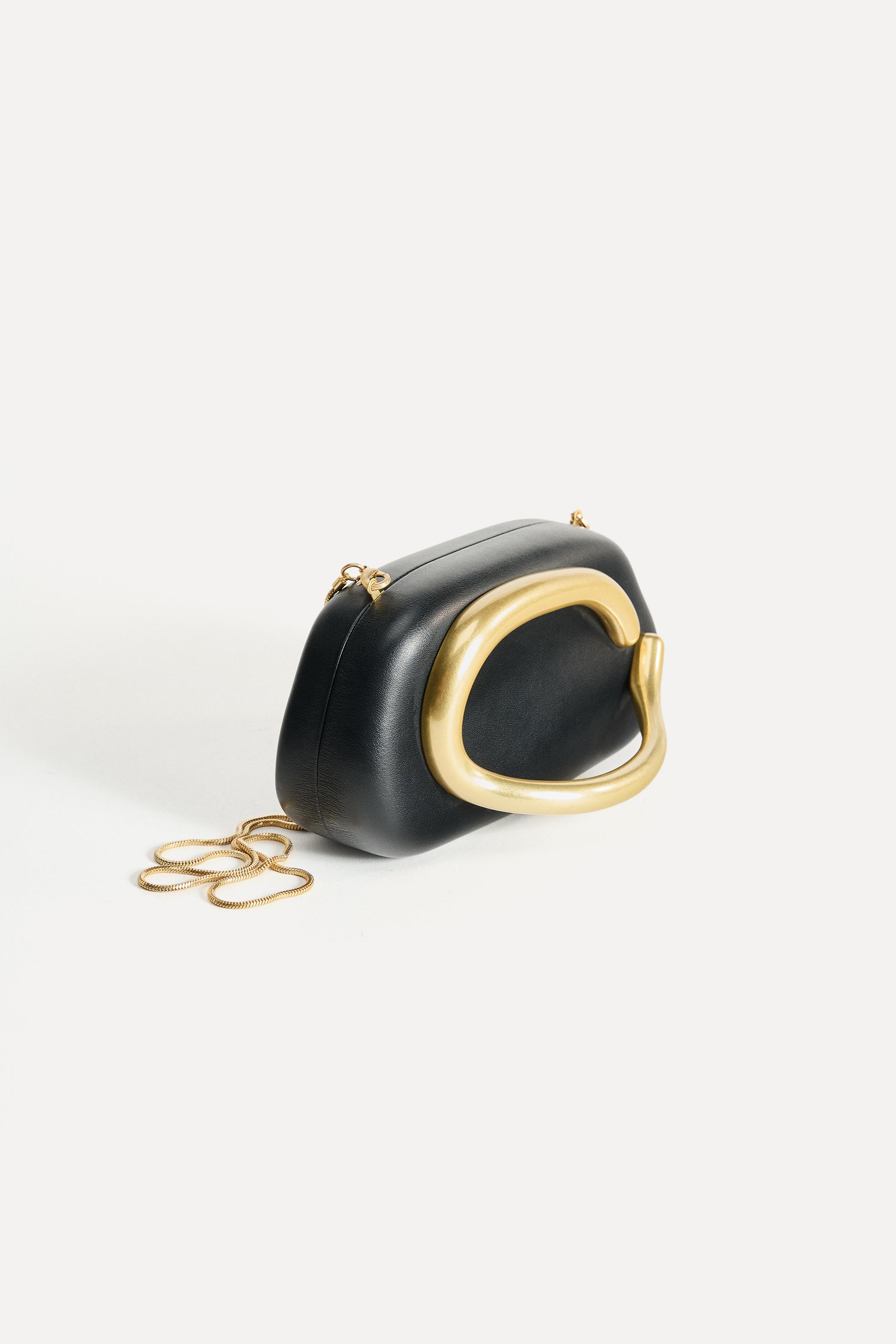 ZARA レザー製ハードバッグ 50TH ANNIVERSARY 6874/510 Zara Leather hard bag 50TH ANNIVERSARY Black 6874/510/800