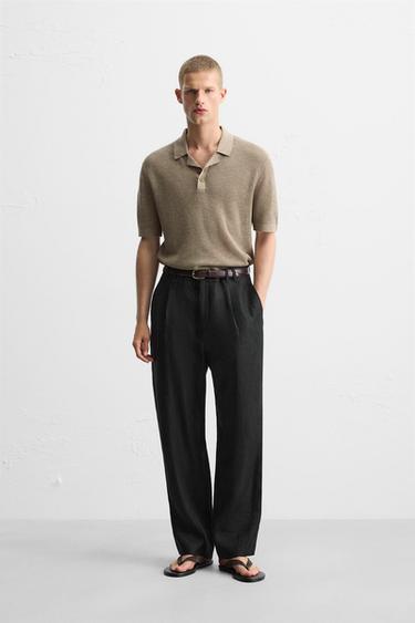POLO PUNTO ESTRUCTURA - Beige de Zara