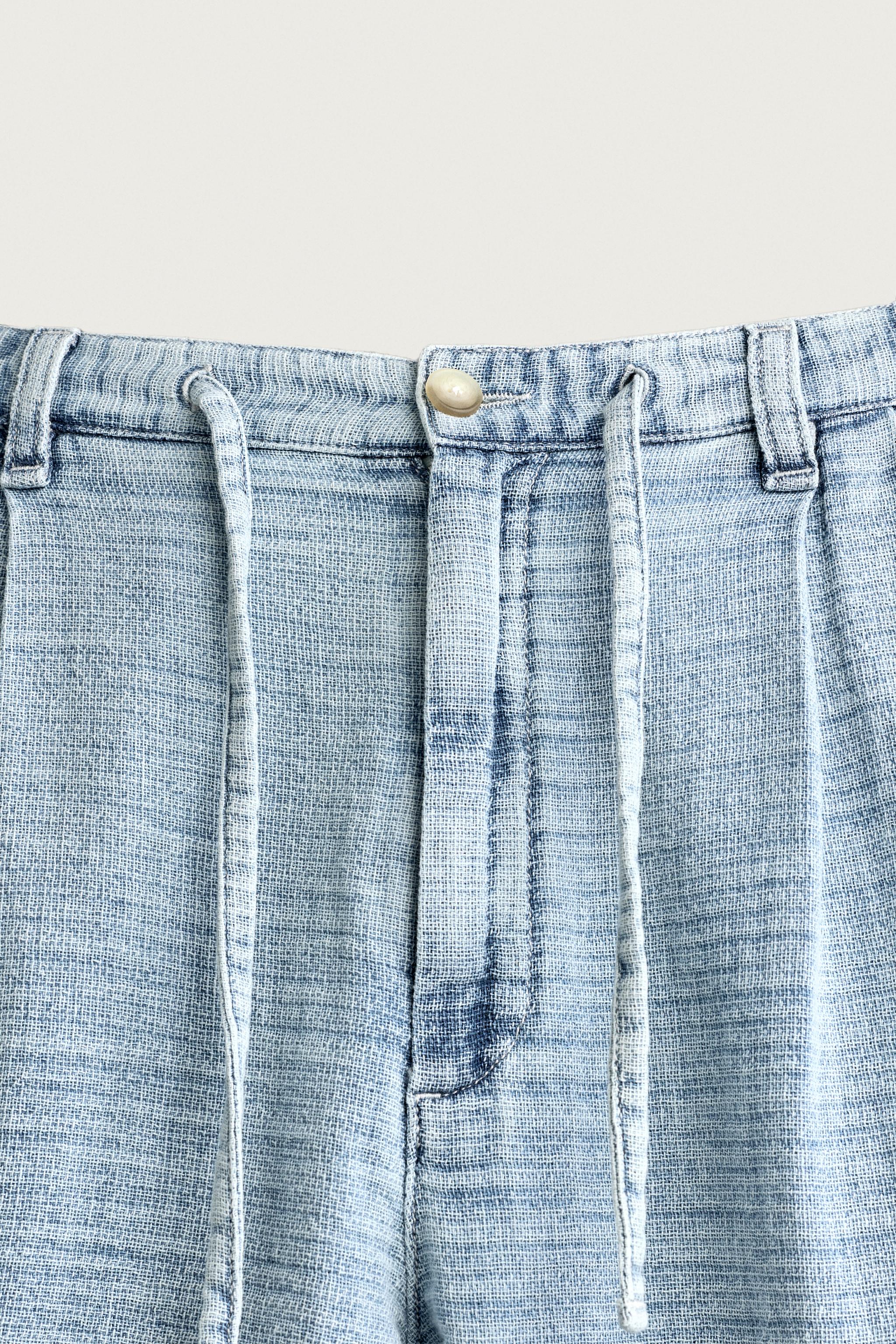 Мужские шорты Zara SOFT STRUCTURED PLEATED BERMUDA SHORTS — фото 8