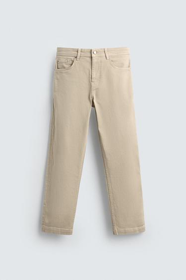 STRAIGHT-LEG TROUSERS - Ecru by Zara