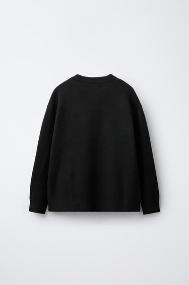 GRAFFITI KNIT SWEATER - Black by Zara