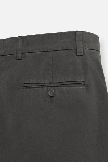 PLEATED REGULAR FIT BERMUDA SHORTS - Dark brown by Zara - Image 9