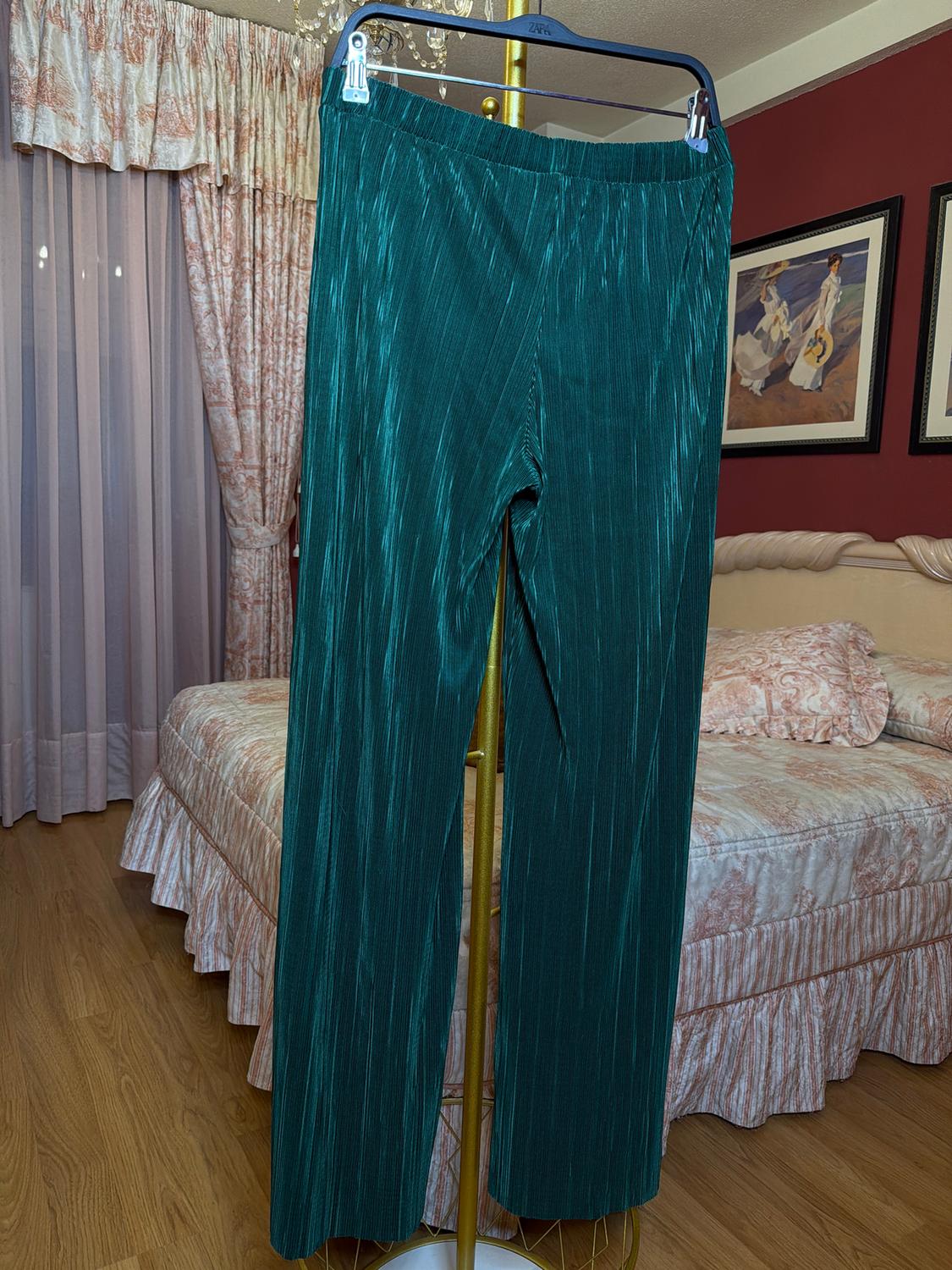 FINELY PLEATED PALAZZO TROUSERS - Image 5