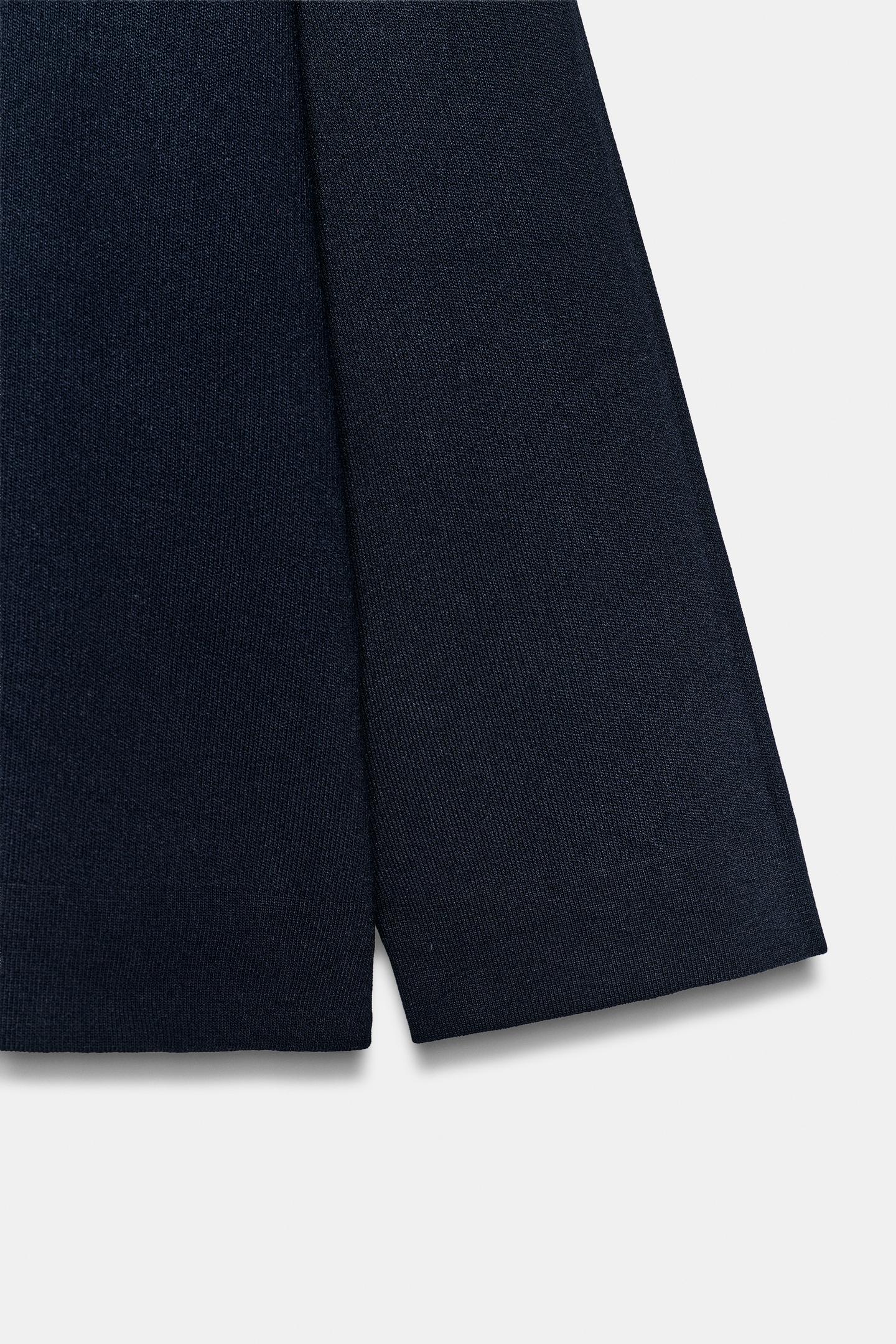 Женский свитер Zara Plain-Knit Mock-Neck Jumper, цвет: Тёмно-синий — фото 7