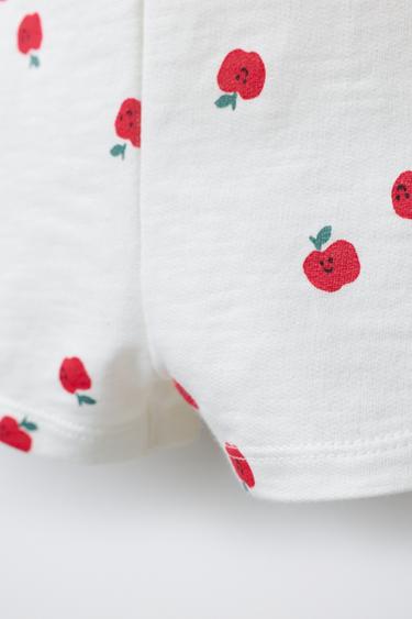 SALOPETTE COURTE POMMES - Blanc cassé de Zara - Image 3