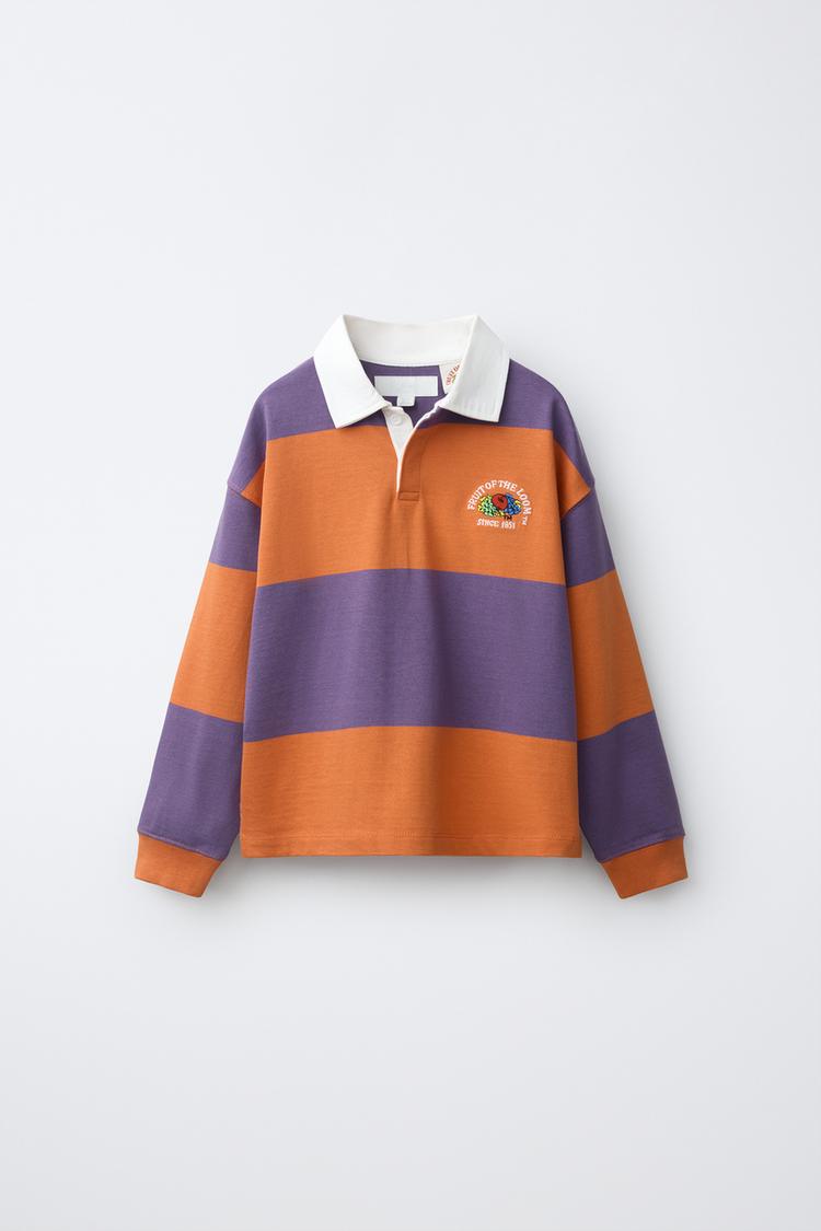 POLO RAYAS BORDADO FRUIT OF THE LOOM™