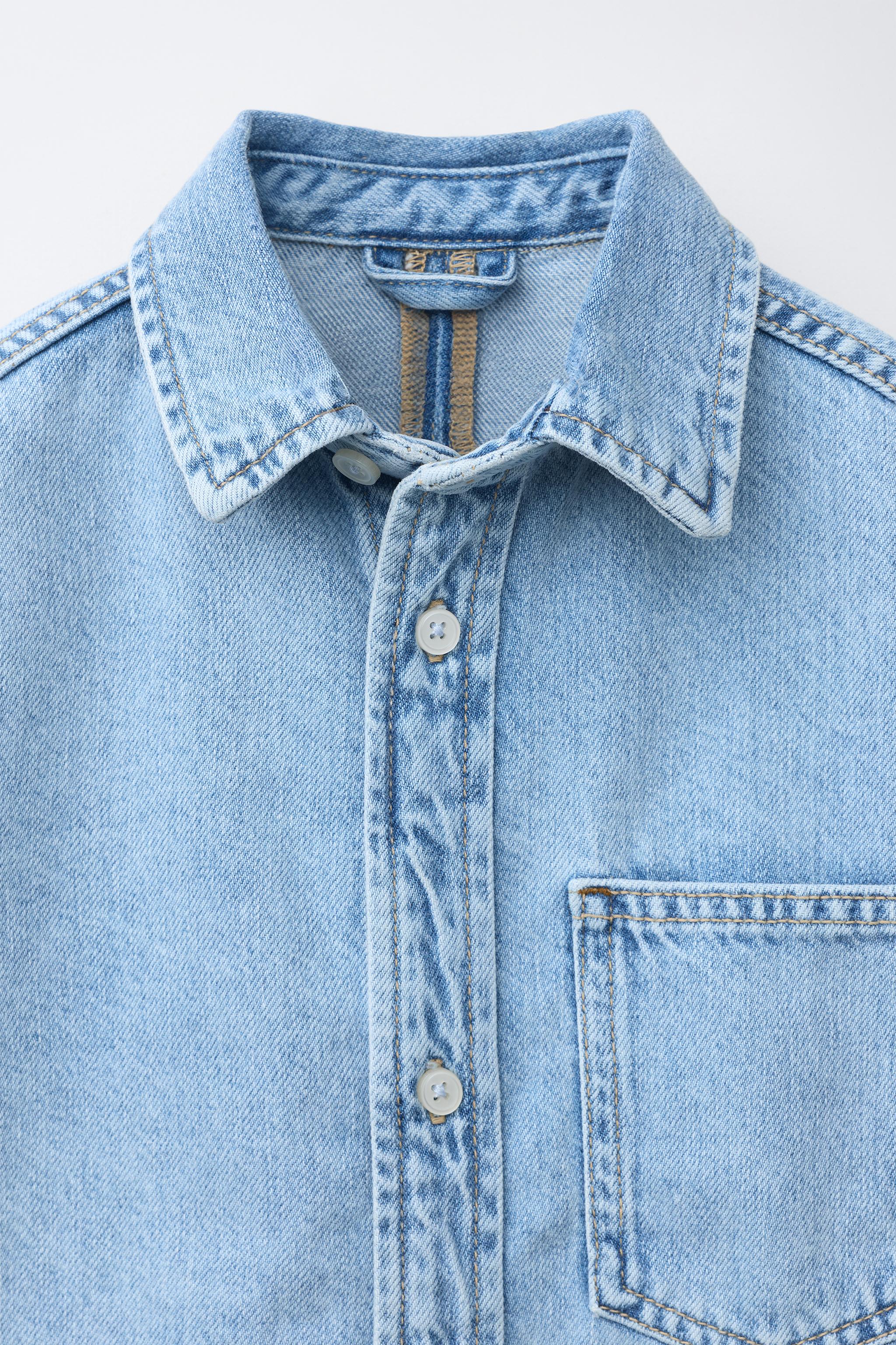 Детские рубашки Zara DENIM SHIRT — фото 5