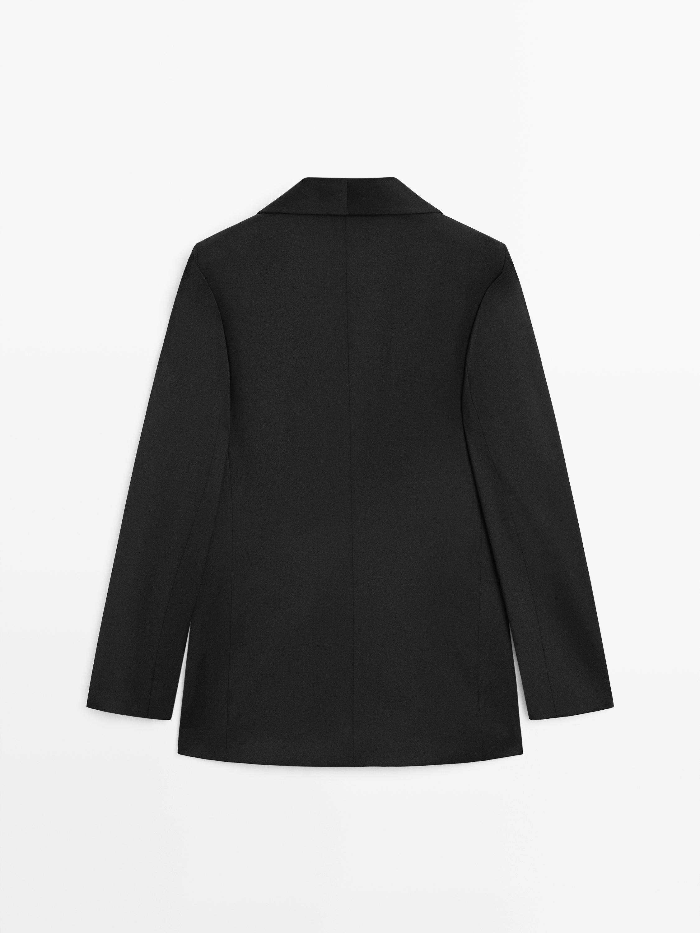 Blazer en laine mélangée à revers - STUDIO