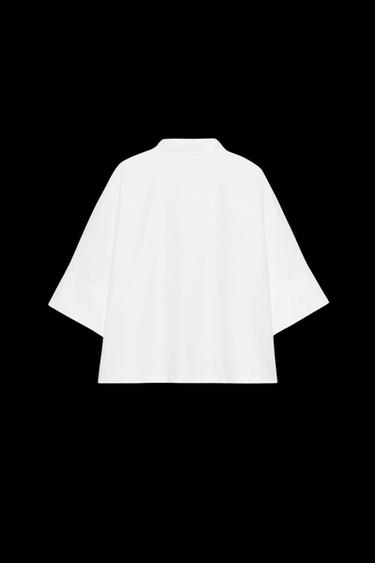 CAMISA POPELÍN ZW COLLECTION - Blanco de Zara