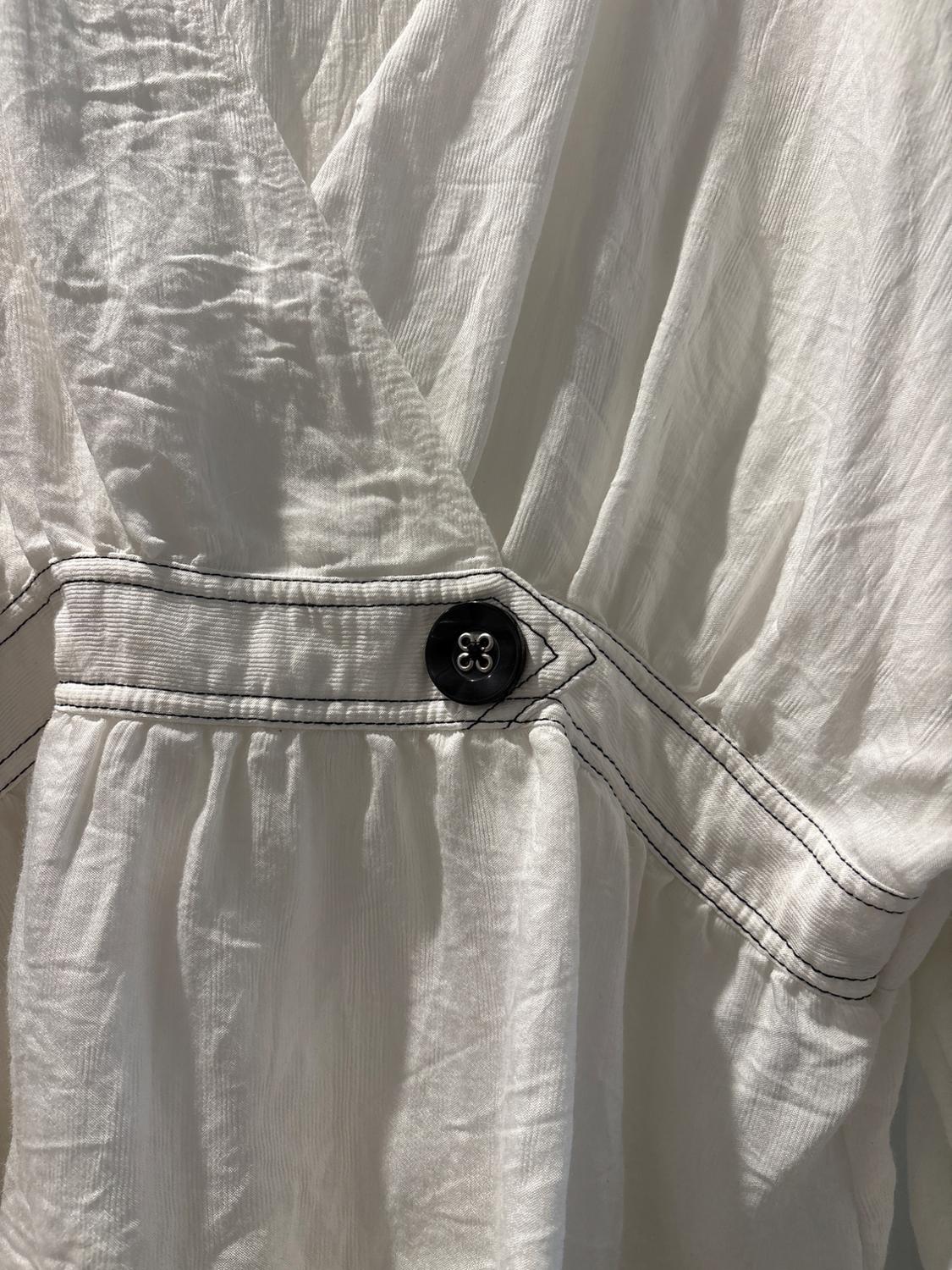 BLOUSE WITH CONTRASTING TOPSTITCHING - Image 3