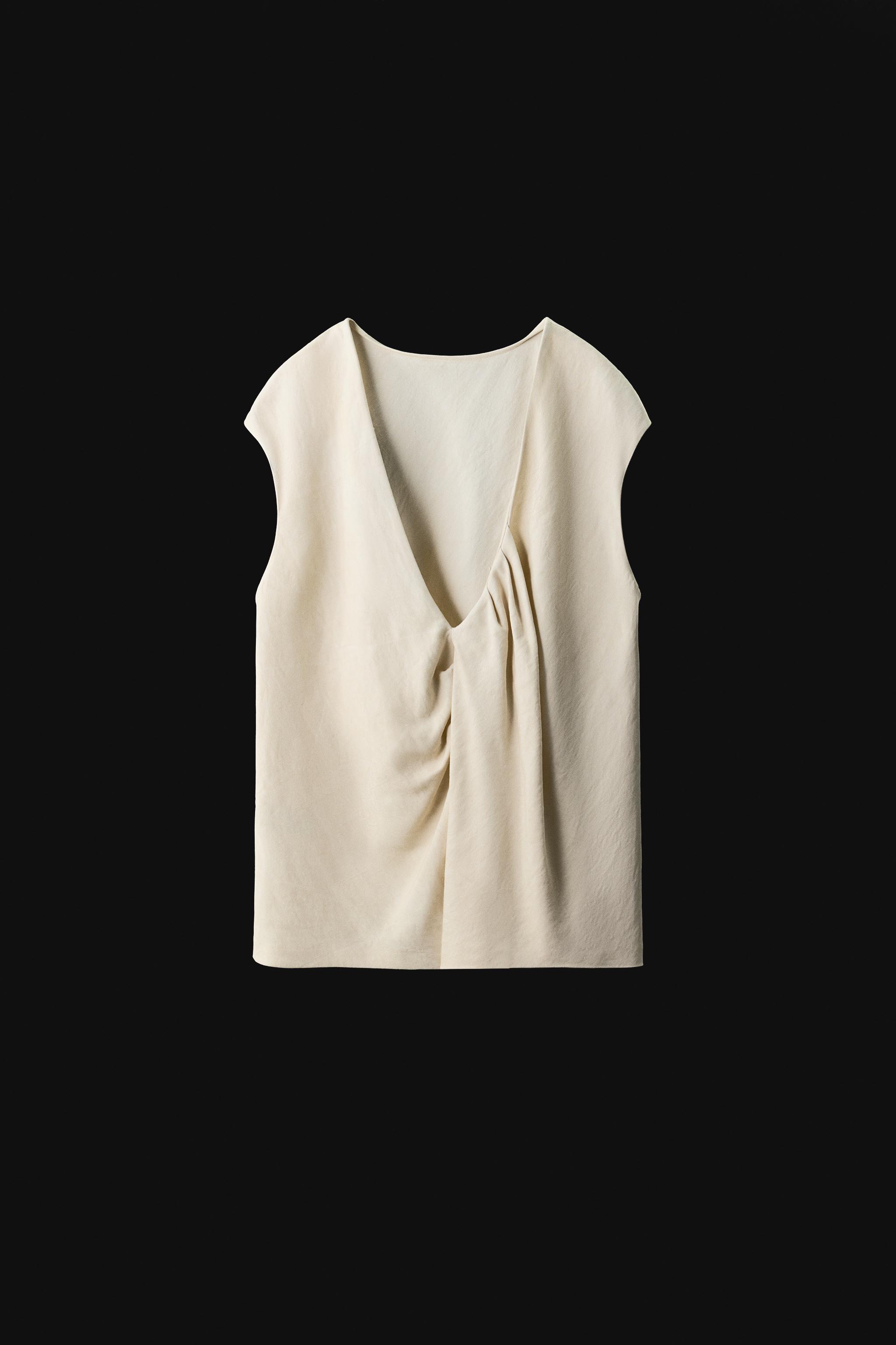 TOP ESPALDA DESCUBIERTA ZW COLLECTION - Arena | ZARA Chile
