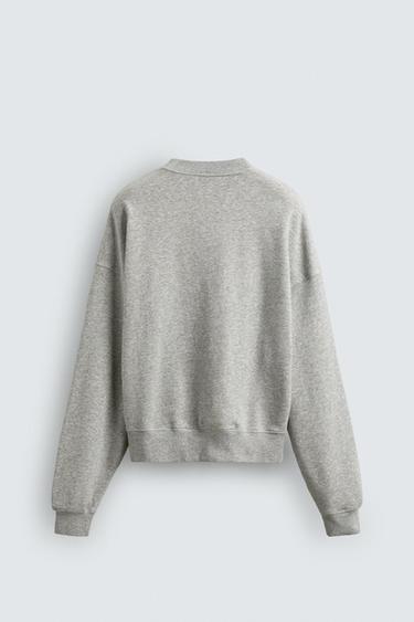 VARSITY PRINT SWEATSHIRT - Grey marl by Zara - Image 7