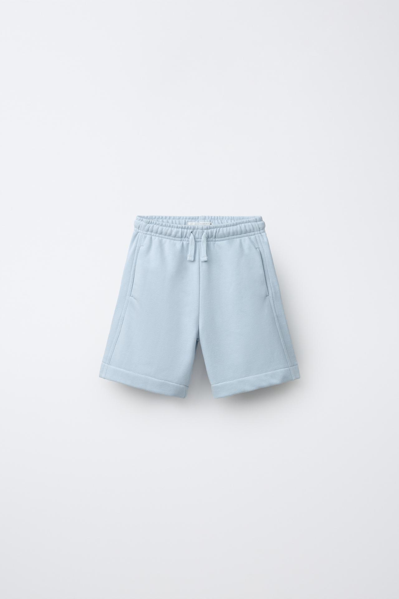 TWO-PACK PLAIN SHORTS — Gray / Blue