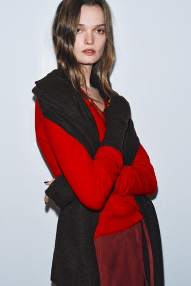 ÉCHARPE FINE EN MAILLE - Chocolat de Zara