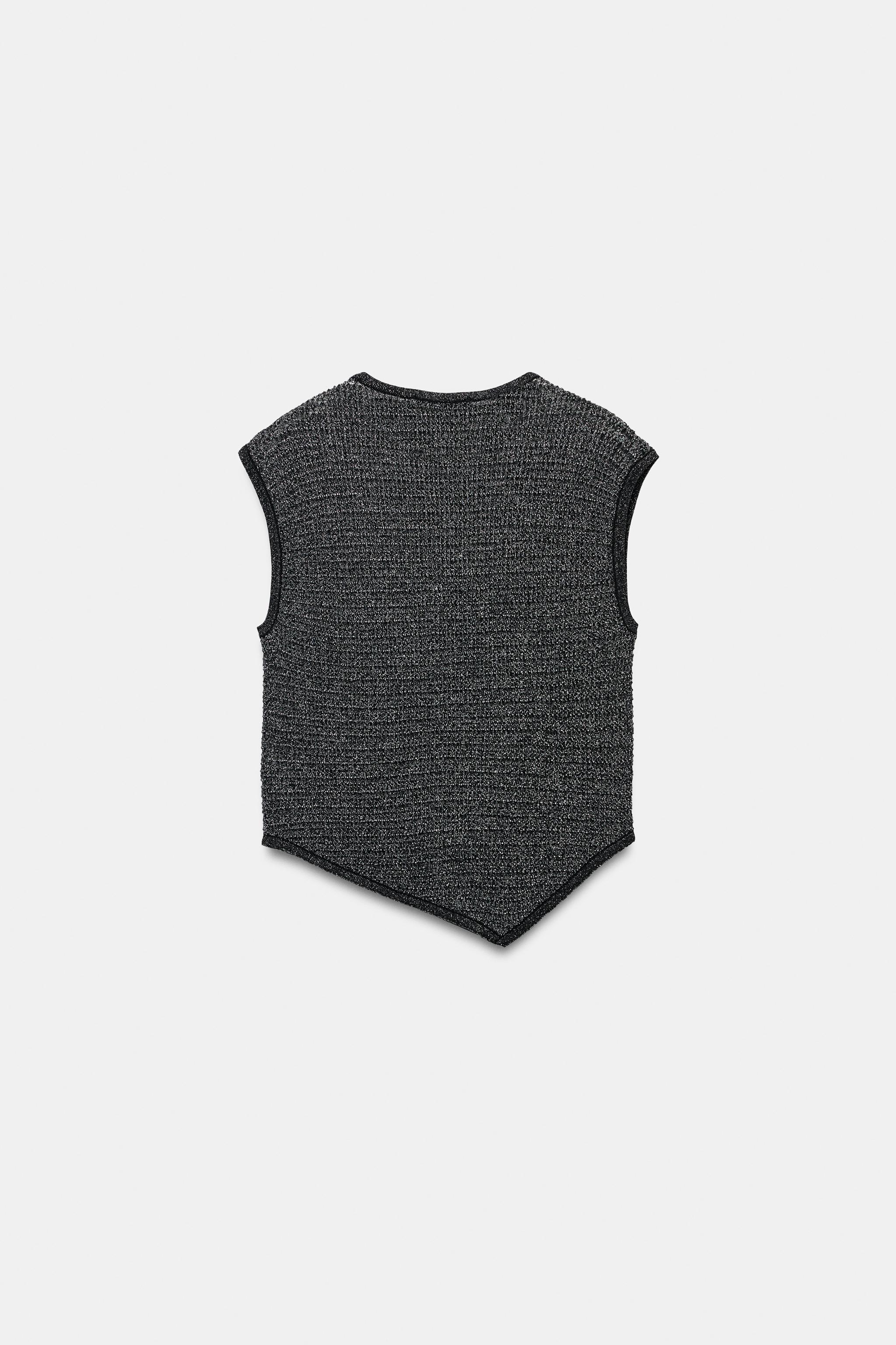 TOP EN MAILLE ASYMÉTRIQUE