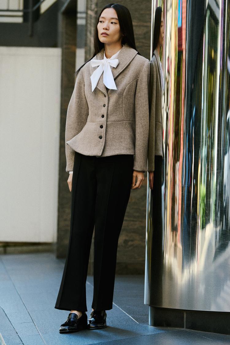 FLARE TROUSERS WITH BELT