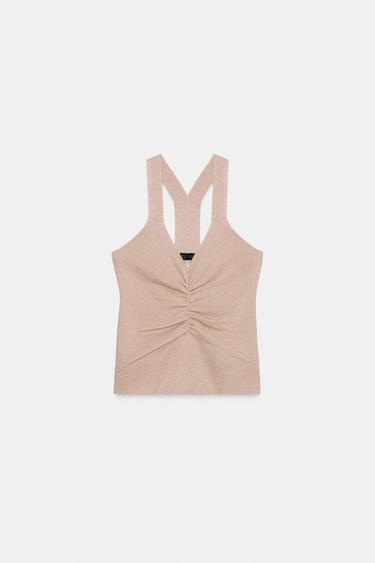TOP PUNTO FRUNCES -  de Zara