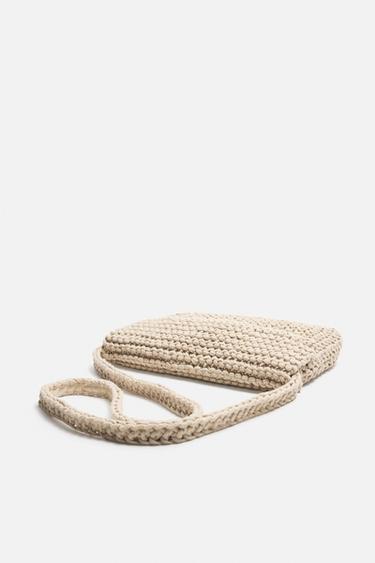 MACRAMÉ CROSSBODY BAG - Ecru White by Zara - Image 1