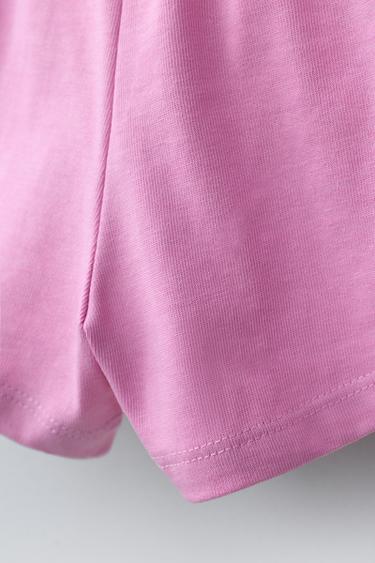 BERMUDA EN MOLLETON BRODÉ - Rose moyen de Zara - Image 3