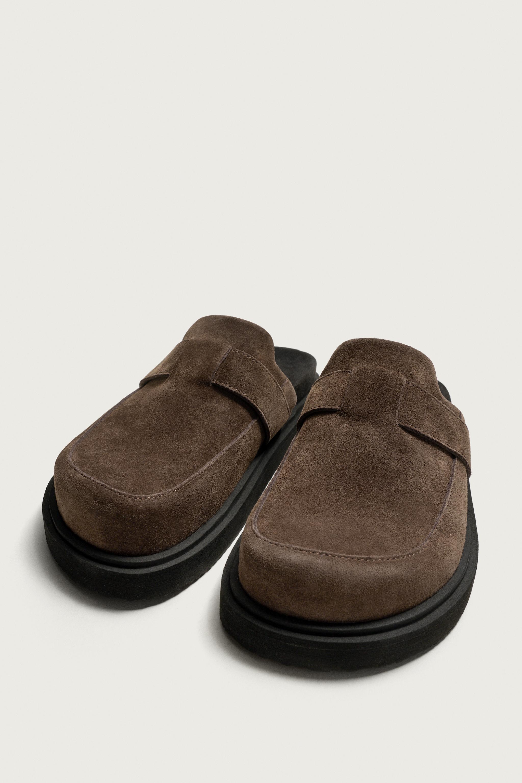 LEATHER CLOGS - Brown | ZARA United States