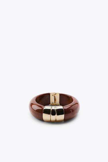 PACK OF 2 RIGID RESIN BRACELETS - Brown by Zara - Image 5