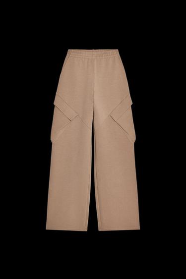 PANTALÓN ANCHO CARGO - rosa claro de Zara - Imagen 0