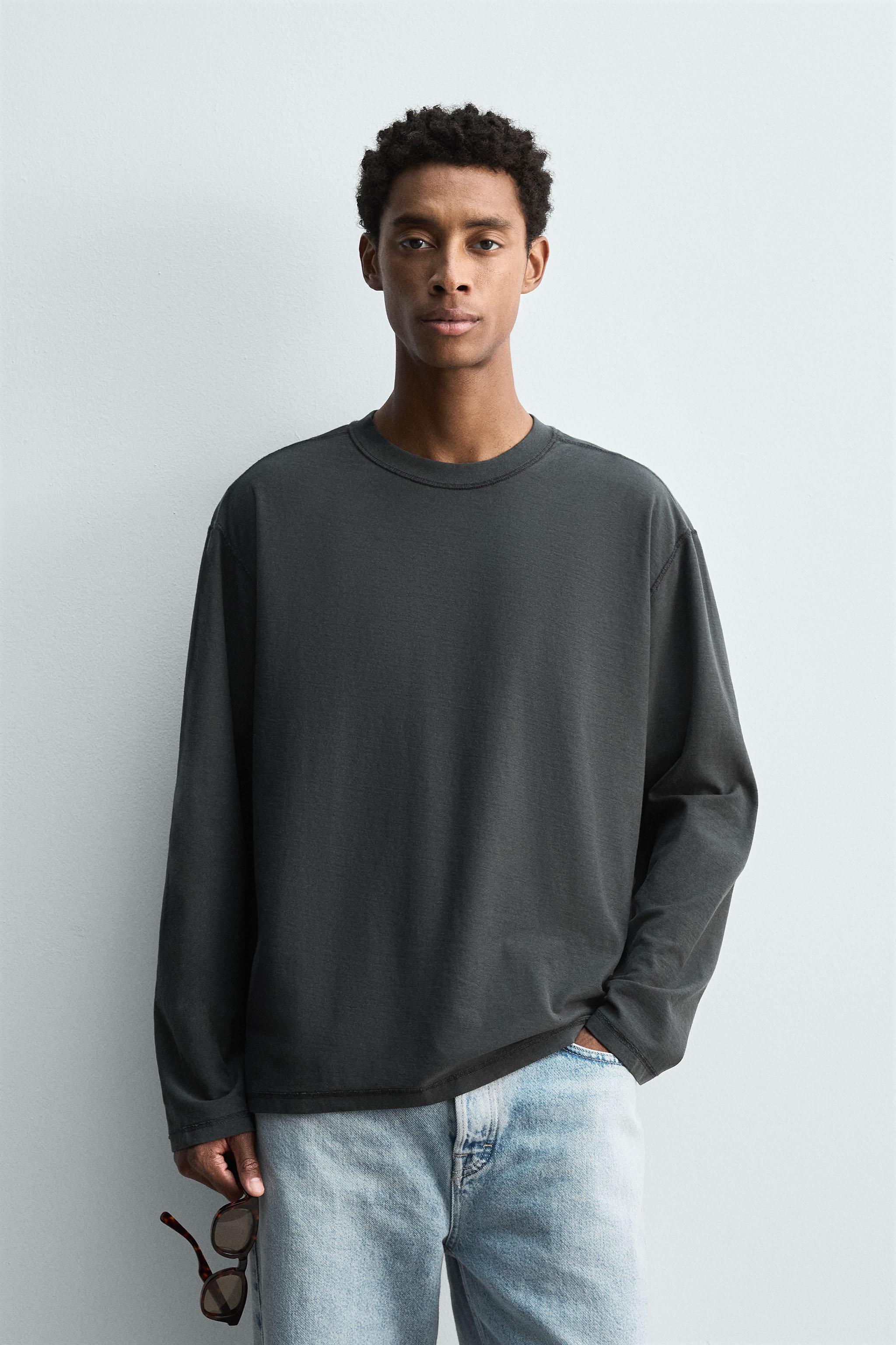 REVERSE EFFECT T-SHIRT - Anthracite grey | ZARA United States