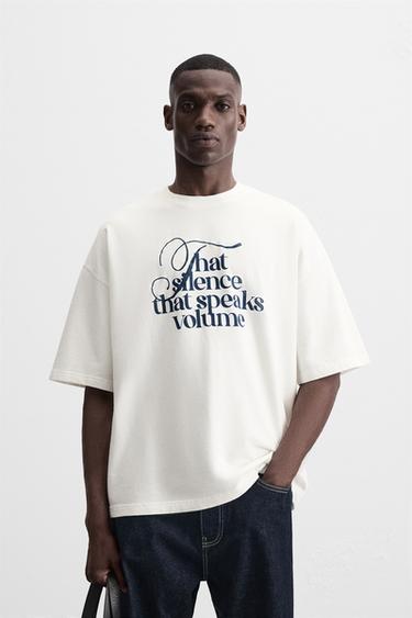 MOLETOM ESTAMPADO COM RELEVO - Branco-marfim da Zara