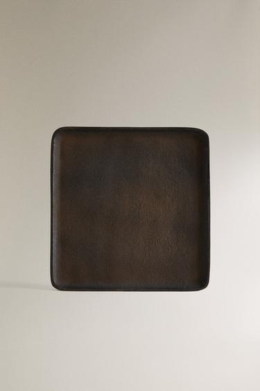 BLACK METAL TRAY - charcoal grey by Zara - Image 0