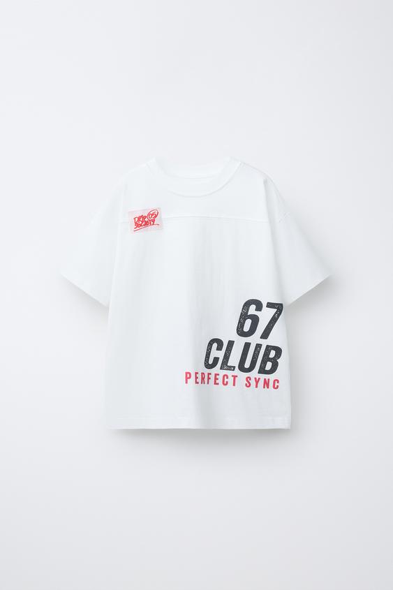 CAMISETA ESTAMPADO TEXTO - Blanco de Zara - Imagen 0
