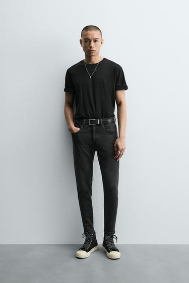 JEANS SKINNY CROPPED FIT - Carbón de Zara - Imagen 0