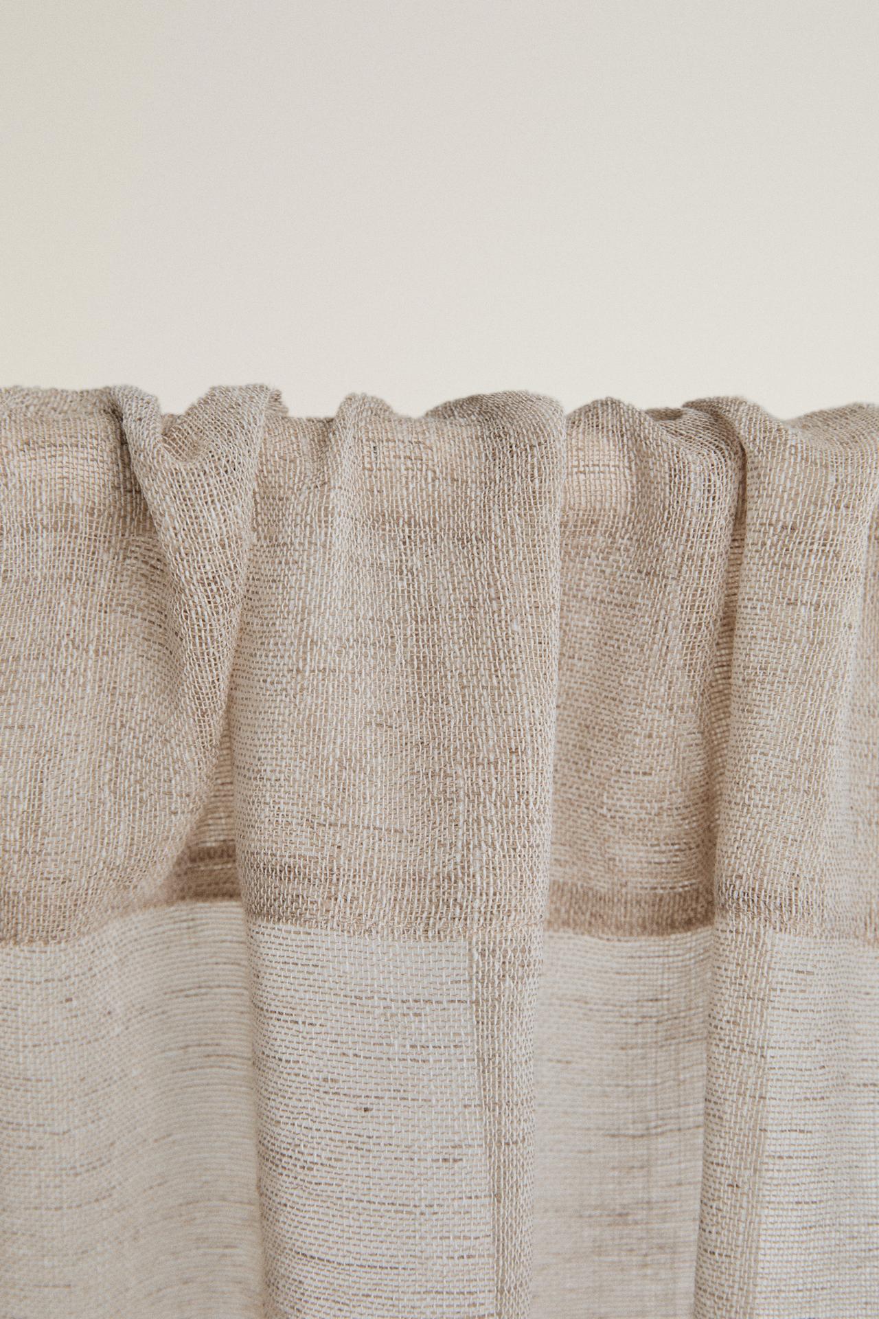 LOW FILTRATION CURTAIN (SET OF 2) — Light beige